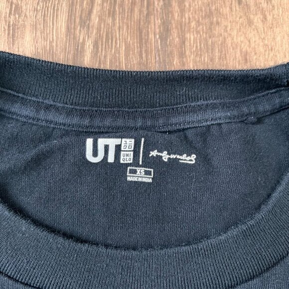 Uniqlo UT Andy Warhol Black Floral Pocket T Shirt Sz XS - Picture 4 of 8